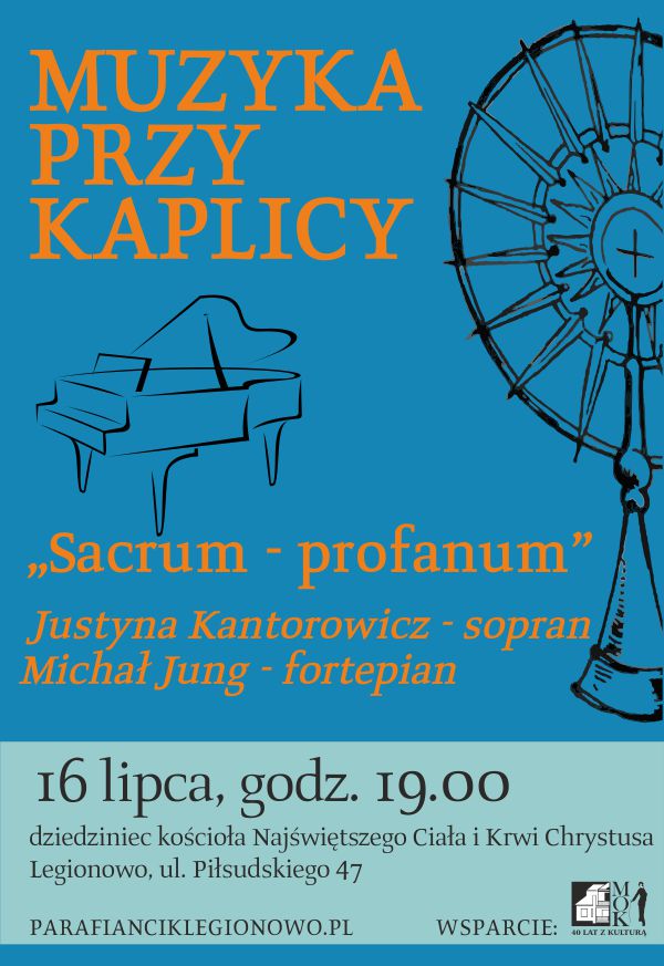 Muzyka przy kaplicy Koncert "Sacrum - profanum" - plakat promujący wydarzenie