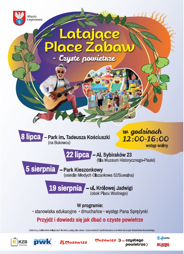 Latające place zabaw ~ akcja czyste powietrze- plakat promujący wydarzenie
