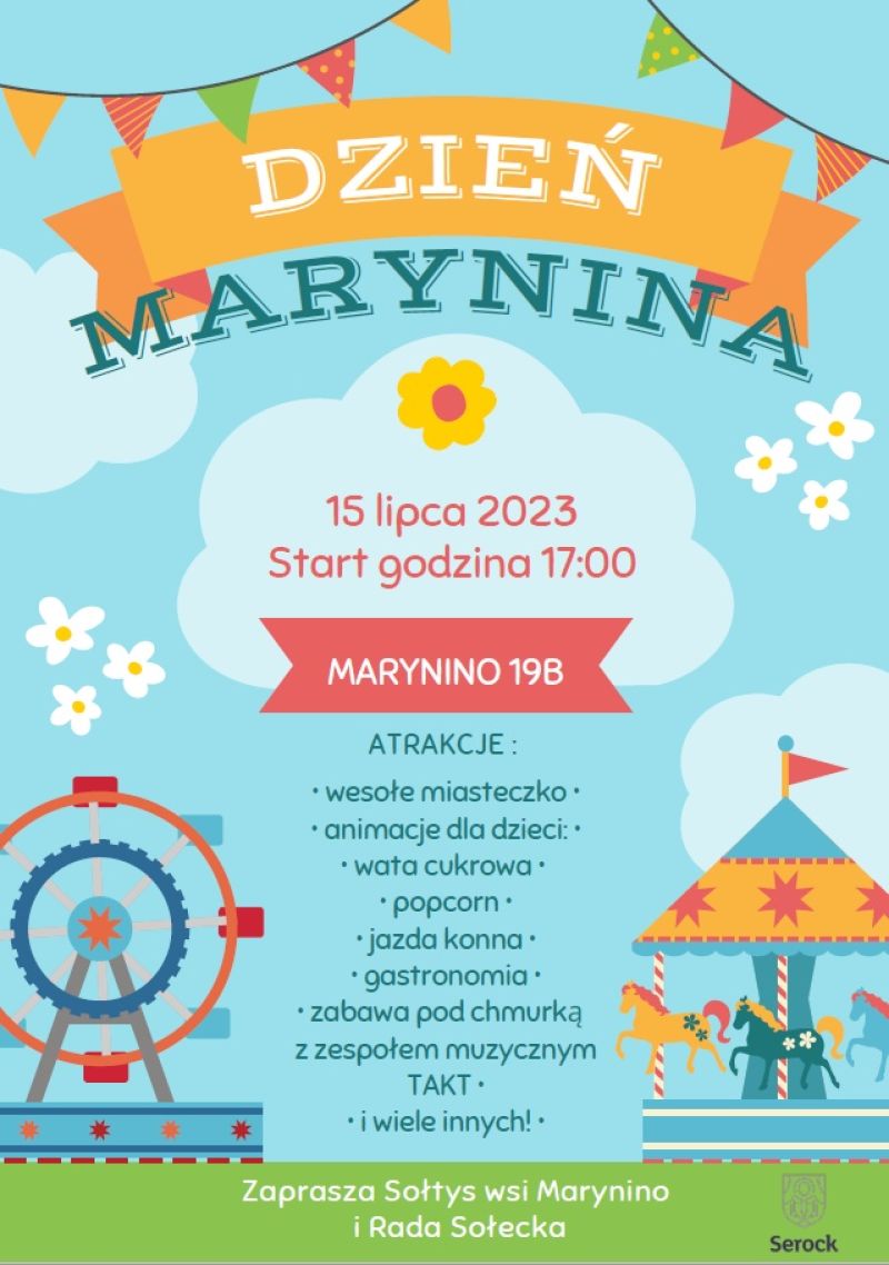 Dzień Marynina - plakat promujący wydarzenie