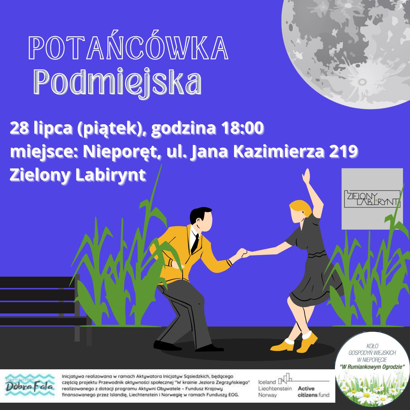 Potańcówka podmiejska - plakat promujący wydarzenie