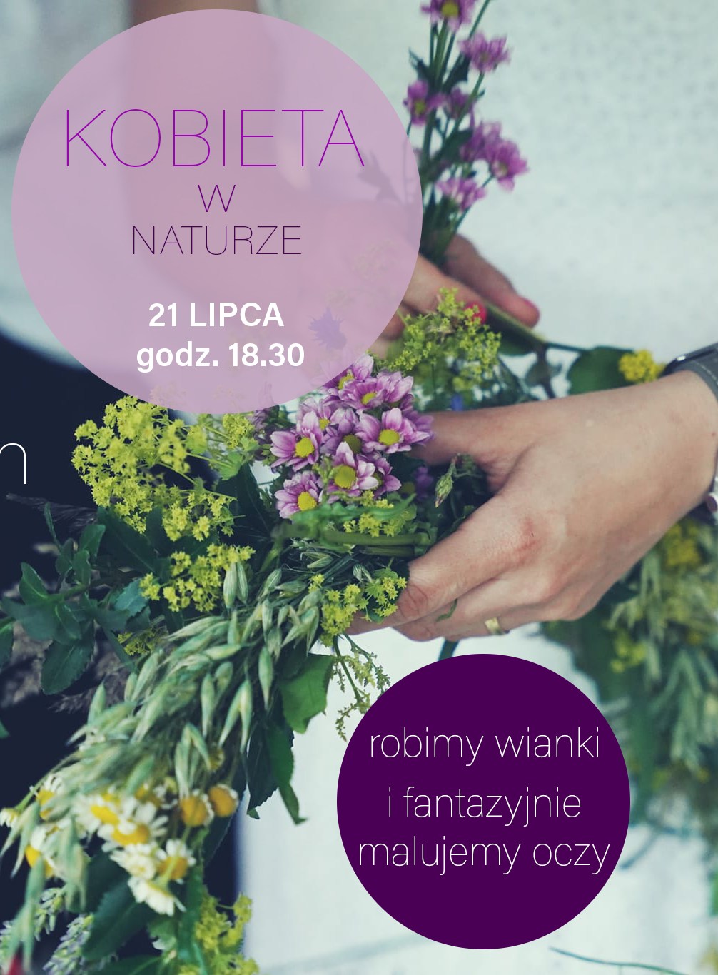 Kobieta w naturze - plakat promujący wydarzenie