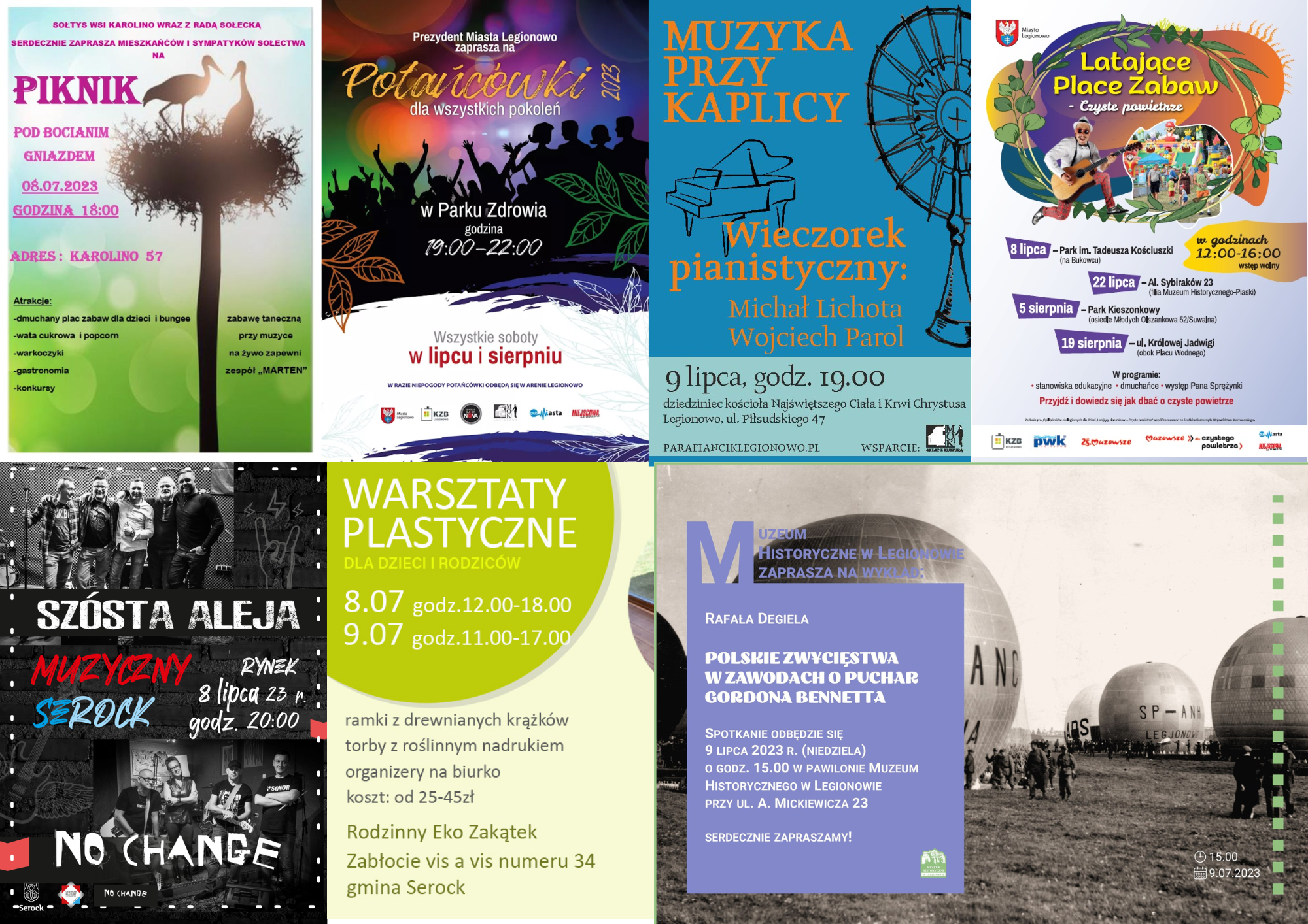 Co na weekend?! - plakaty promujące wydarzenia w pierwszy weekend lipca