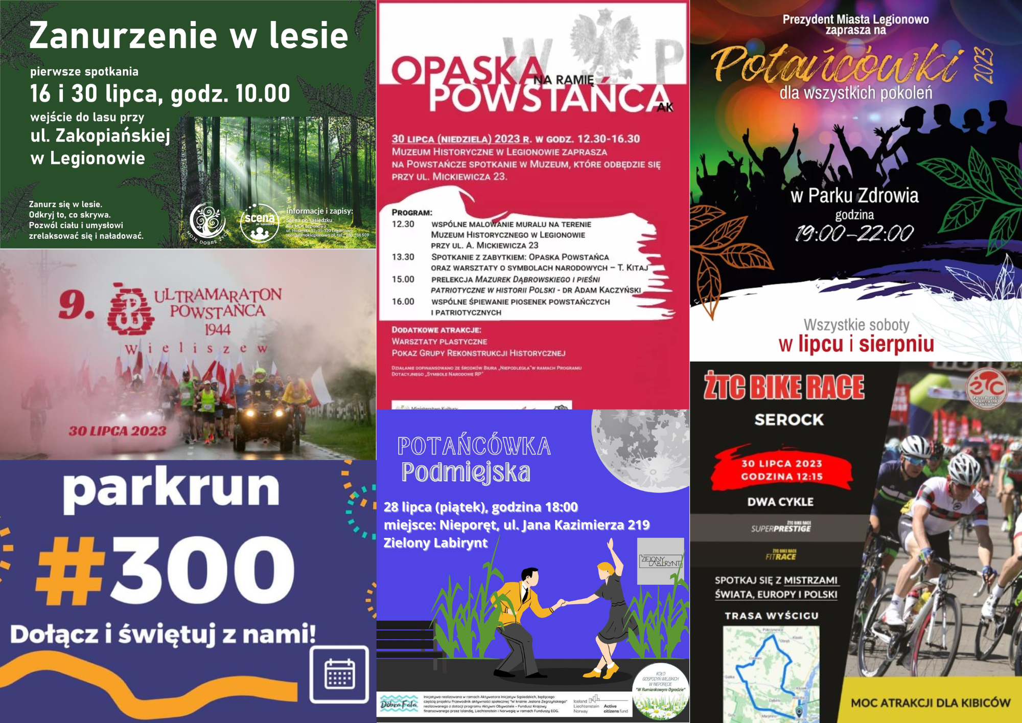 Co na weekend?! - plakaty promujące wydarzenia w danym tygodniu