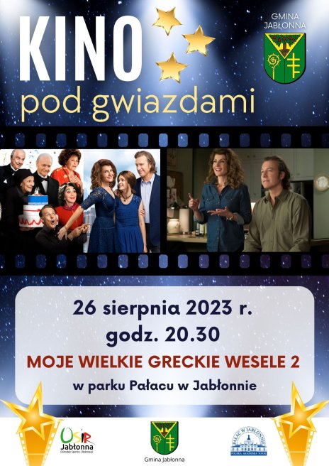 Plenerowe kino pod gwiazdami "Moje wielkie greckie wesele 2"