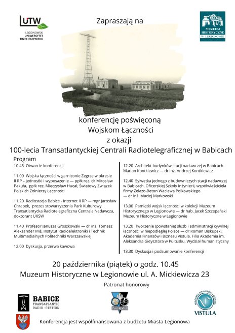 plakat konferencja poswiecona wojskom lacznosci